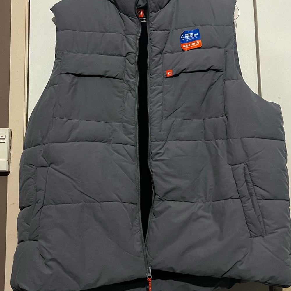The American Outdoorsman Vest Light Fleece Lined Vest Grey XX Large